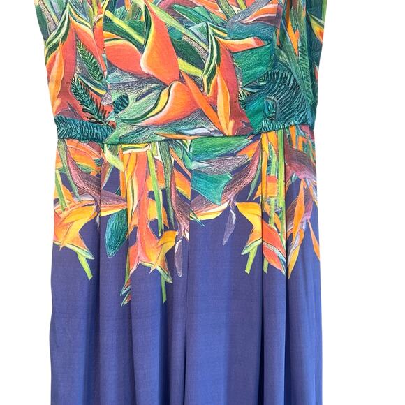 NWT Ala Von Auersperg Birds of Paradise Crepe De Chine Silk Sleeveless Jumpsuit - Picture 6 of 13